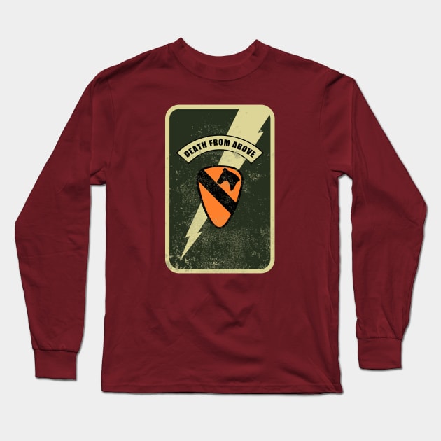 Air Cavalry Vietnam Card (distressed) Long Sleeve T-Shirt by Firemission45